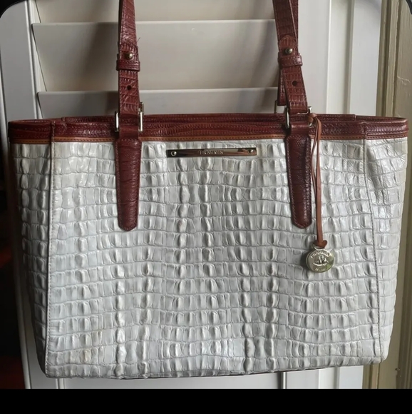 Brahmin Elisa La Scala Macaroon Tri Textured. HTF 3 piece set - Picture 13 of 16